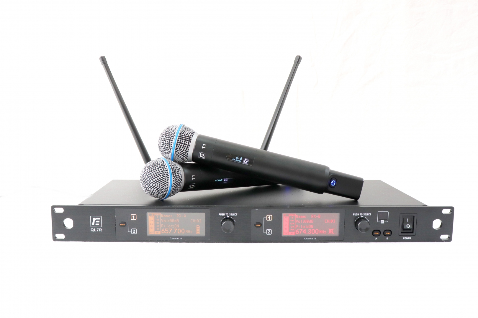 RFIntell QL7R/T1-B 720,500-754,000 МГц 2-канальная радиосистема с 2-мя ручными микрофонами в Павловском Посаде