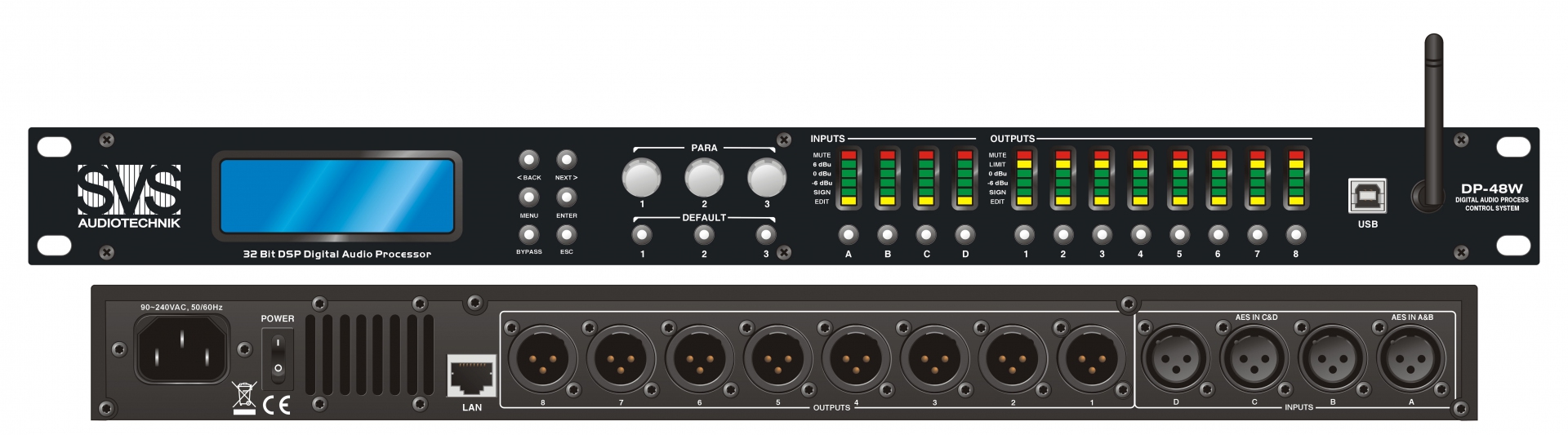 SVS Audiotechnik DP-48W Цифровой процессор: 4 входа 8 выходов в Павловском Посаде